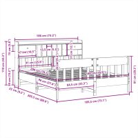 vidaXL Sängram utan madrass 180x200 cm massiv furu - Bild 11