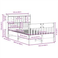 vidaXL Sängram utan madrass 120x200 cm massiv furu - Bild 11