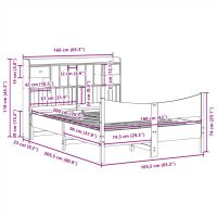 vidaXL Sängram utan madrass 160x200 cm massiv furu - Bild 11