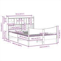 vidaXL Sängram utan madrass vit 150x200 cm massiv furu - Bild 11