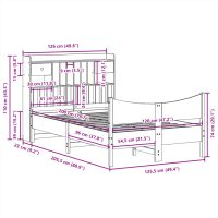 vidaXL Sängram utan madrass 120x200 cm massiv furu - Bild 11