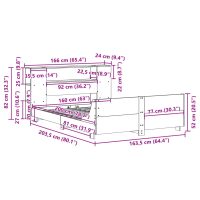 vidaXL Sängram utan madrass vit 160x200 cm massiv furu - Bild 12