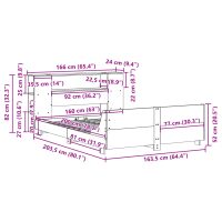 vidaXL Sängram utan madrass vaxbrun 160x200 cm massiv furu - Bild 12