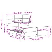 vidaXL Sängram utan madrass 160x200 cm massiv furu - Bild 12