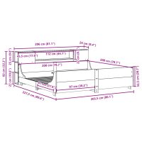 vidaXL Sängram utan madrass vit 200x200 cm massiv furu - Bild 12