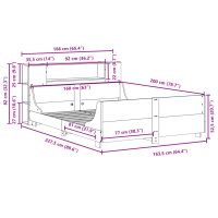 vidaXL Sängram utan madrass 160x200 cm massiv furu - Bild 12