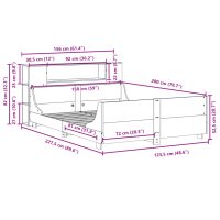 vidaXL Sängram utan madrass 150x200 cm massiv furu - Bild 12