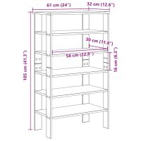 vidaXL Skohylla vit 61x32x105 cm konstruerat trä - Bild 9