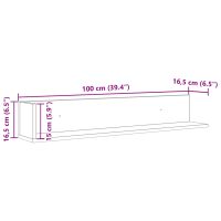 vidaXL Vägghyllor 2 st sonoma-ek 100x16,5x16,5 cm konstruerat trä - Bild 11