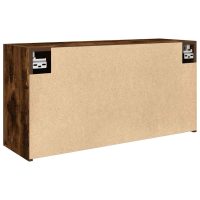 vidaXL Väggskåp för badrum rökfärgad ek 80x25x40 cm konstruerat trä - Bild 7