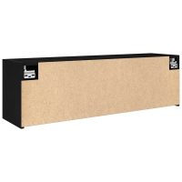 vidaXL Väggskåp för badrum svart 100x25x30 cm konstruerat trä - Bild 7