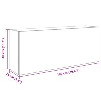 vidaXL Väggskåp för badrum vit 100x25x40 cm konstruerat trä - Bild 11