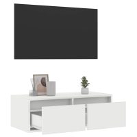 vidaXL Tv-bänk med LED-belysning vit 75x35,5x25 cm - Bild 5