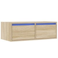 vidaXL Tv-bänk med LED-belysning sonoma ek 75x35,5x25 cm - Bild 3