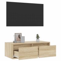 vidaXL Tv-bänk med LED-belysning sonoma ek 75x35,5x25 cm - Bild 5