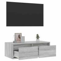 vidaXL Tv-bänk med LED-belysning grå sonoma 75x35,5x25 cm - Bild 5