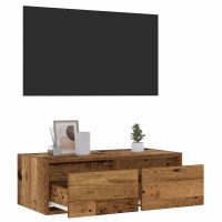 vidaXL Tv-bänk med LED-belysning åldrat trä 75x35,5x25 cm - Bild 5