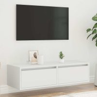 vidaXL Tv-bänk med LED-belysning vit 100X35,5x25 cm - Bild 4