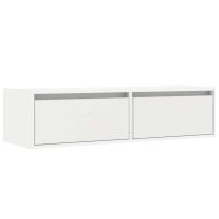 vidaXL Tv-bänk med LED-belysning vit 100X35,5x25 cm - Bild 6