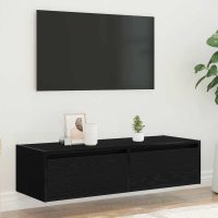 vidaXL Tv-bänk med LED-belysning svart 100X35,5x25 cm - Bild 4