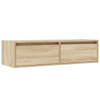 vidaXL Tv-bänk med LED-belysning sonoma ek 100X35,5x25 cm - Bild 6