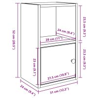 vidaXL Bokhylla rökfärgad ek 31x24x52 cm konstruerat trä - Bild 11