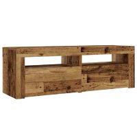 vidaXL Sängbord med LEDs 2 st åldrat trä 60x35x40 cm - Bild 7